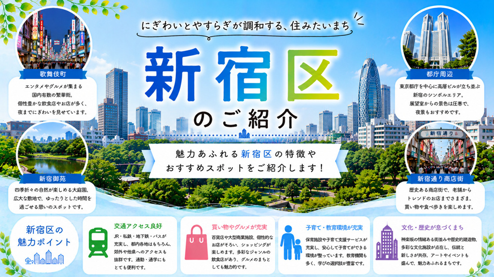 【新宿区の住みやすさ徹底ガイド】都心の中心で「動」と「静」を両立する街の画像