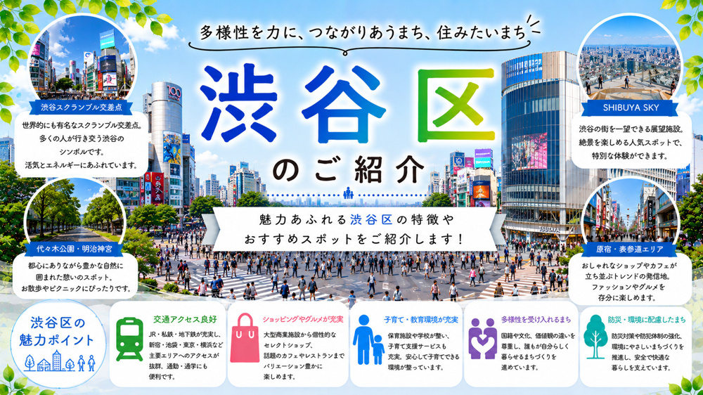 【渋谷区の住みやすさ徹底ガイド】最先端と静けさが共存する「都市型ライフ」の理想郷の画像