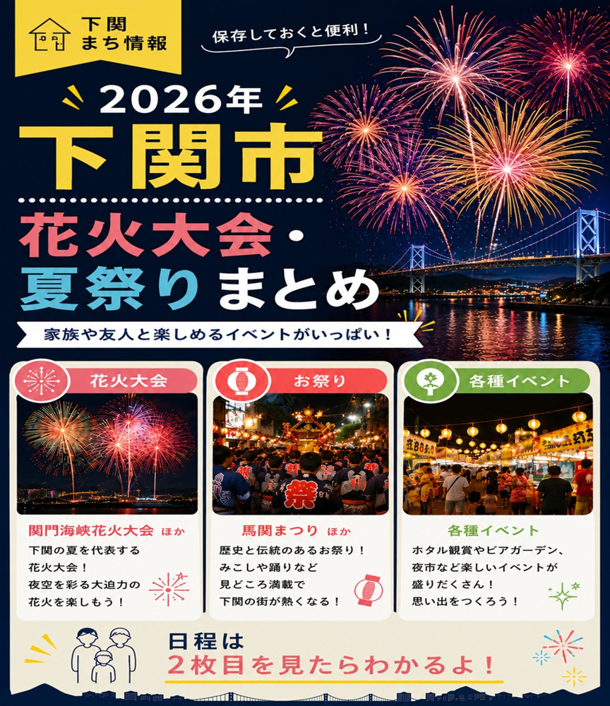 2026年夏　下関花火大会・お祭り情報～の画像