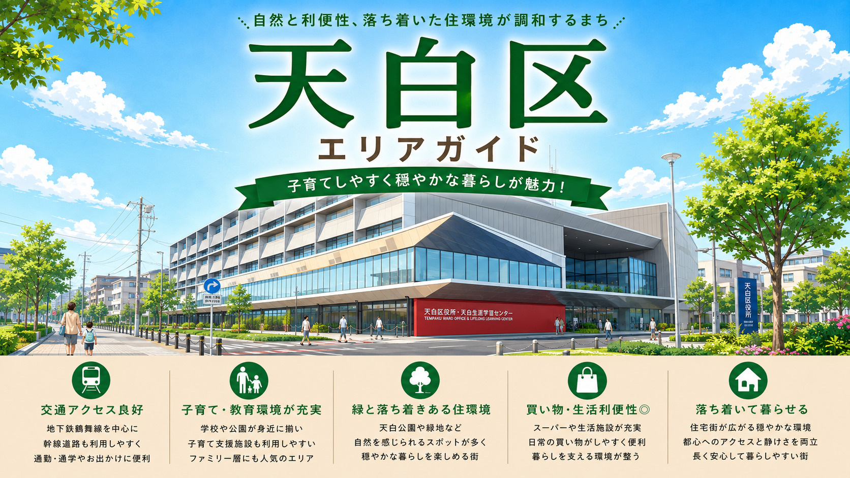 名古屋市天白区完全ガイド|駅別・エリア別に見る住みやすさと街の特徴の画像