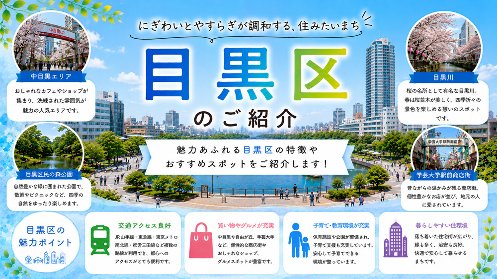 【目黒区の住みやすさ徹底ガイド】「感性」と「落ち着き」が共存する上質な街の画像