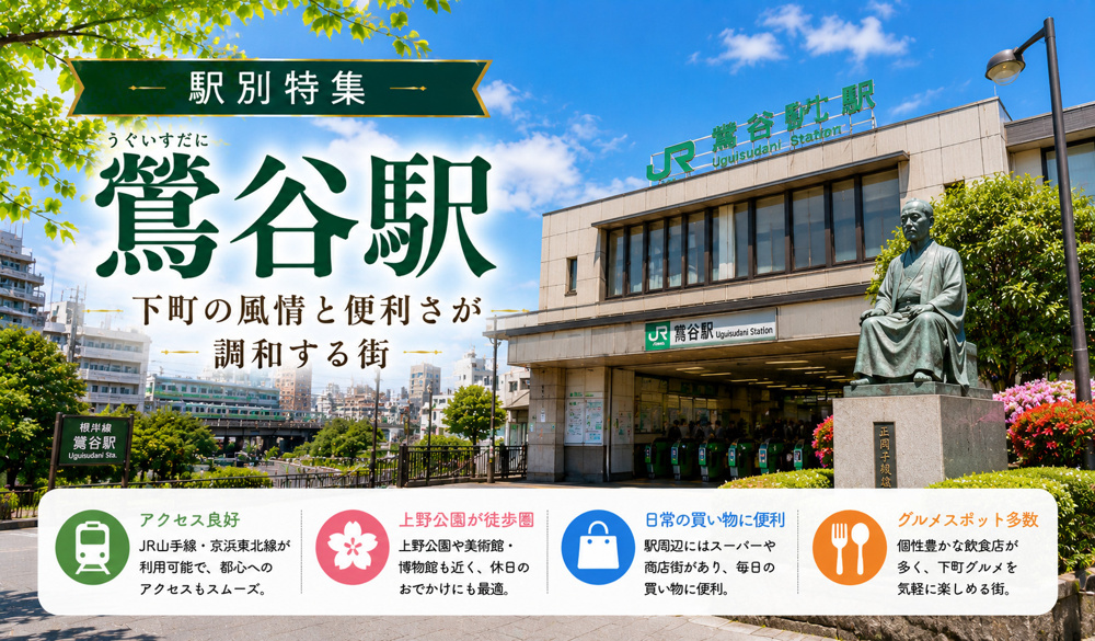 駅別特集｜鶯谷駅は住みやすい？賃貸相場・治安・交通アクセスを不動産会社が解説の画像