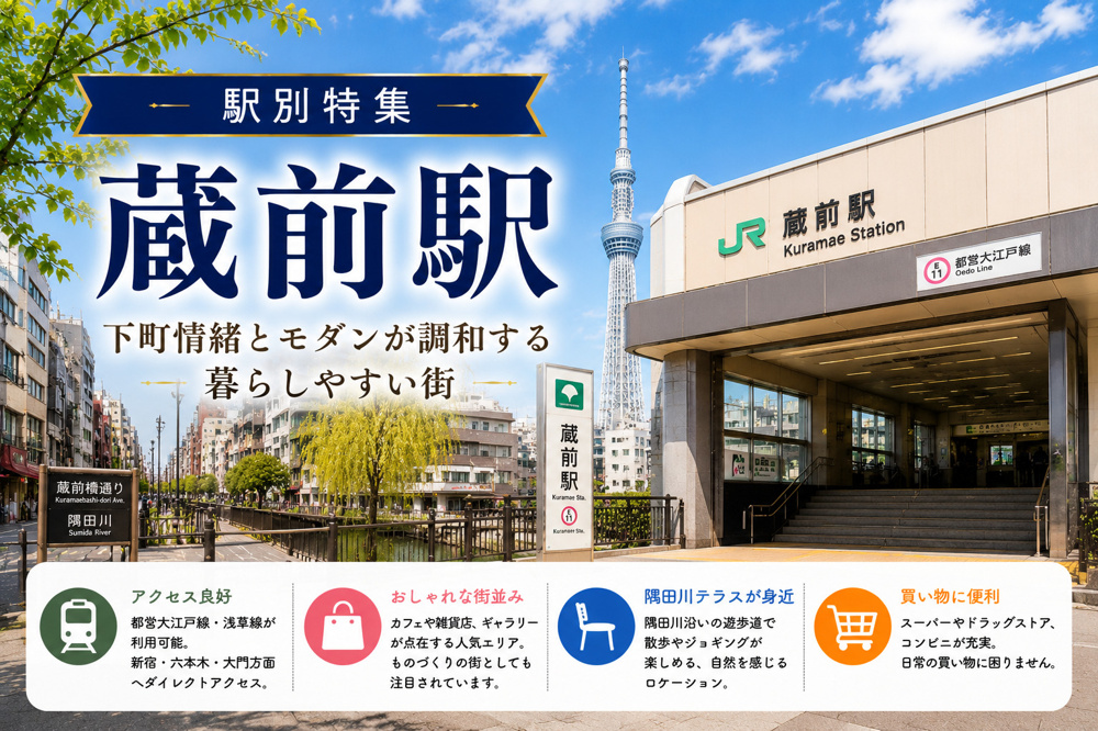 駅別特集｜蔵前駅は住みやすい？賃貸相場・治安・交通アクセスを不動産会社が解説の画像