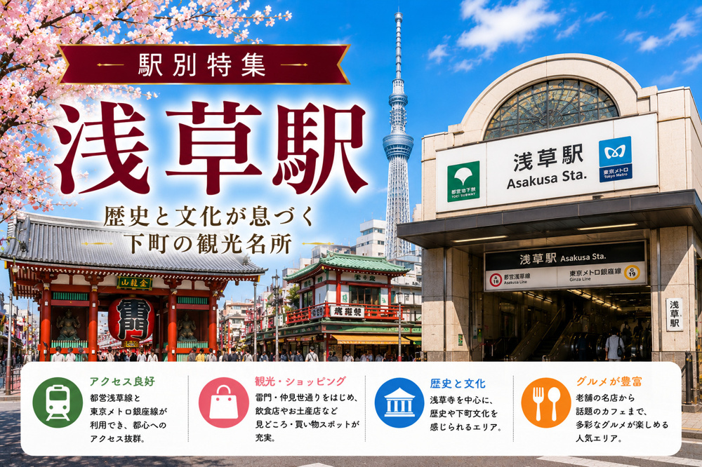 駅別特集｜浅草駅は住みやすい？賃貸相場・治安・交通アクセスを不動産会社が解説の画像