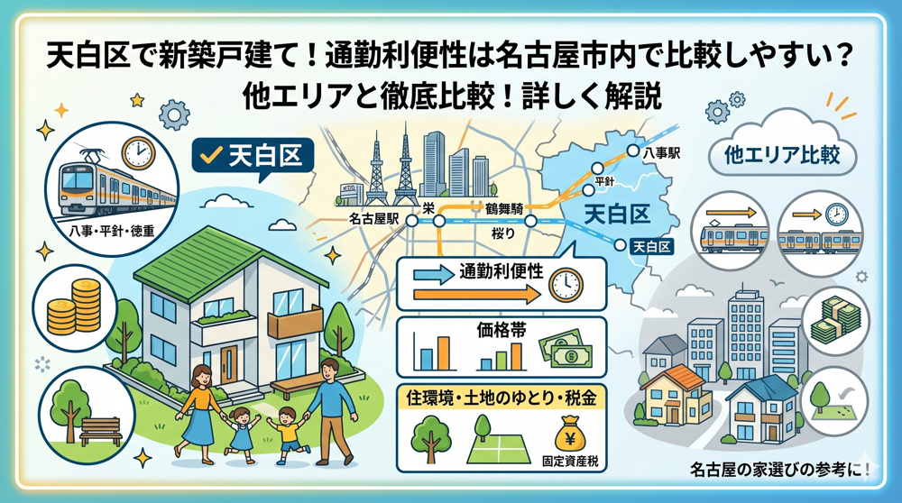 天白区の新築戸建ては通勤利便性は名古屋市内で比較しやすいエリアか詳しく解説の画像