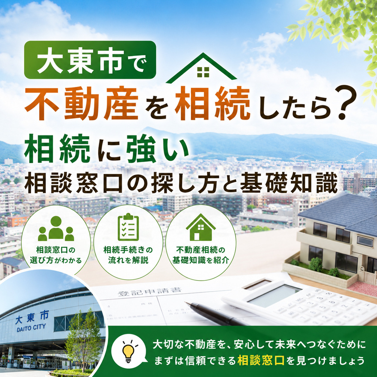 大東市で不動産を相続したら?相続に強い相談窓口の探し方と基礎知識の画像
