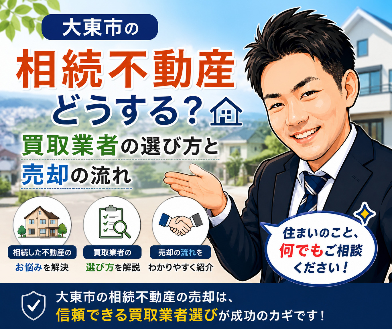 大東市の相続不動産どうする?買取業者の選び方と売却の流れの画像