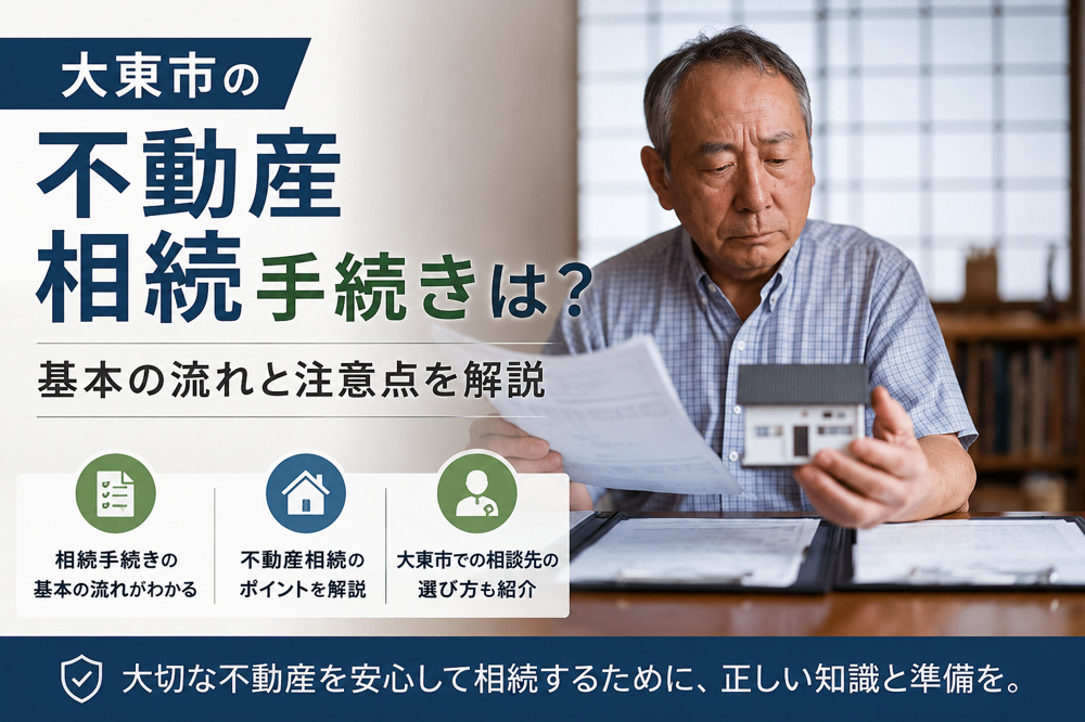 大東市の不動産相続手続きは？基本の流れと注意点を解説の画像