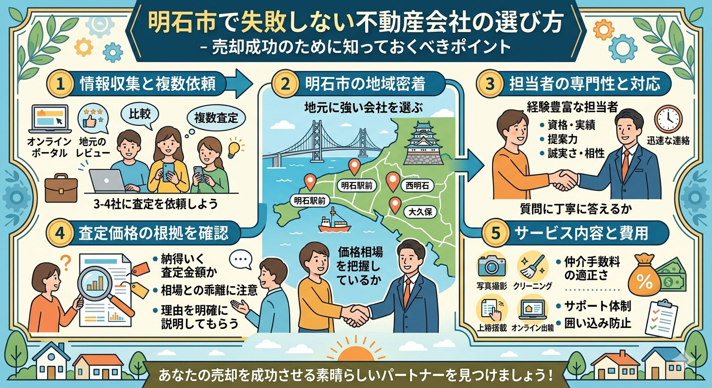 明石市で失敗しない不動産会社の選び方|売却成功のために知っておくべきポイントの画像