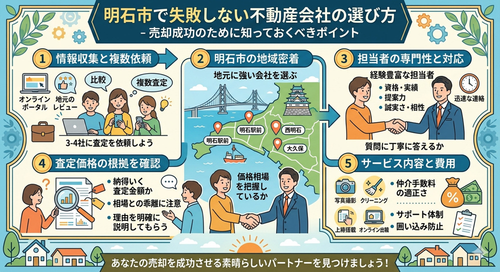明石市で失敗しない不動産会社の選び方｜売却成功のために知っておくべきポイントの画像