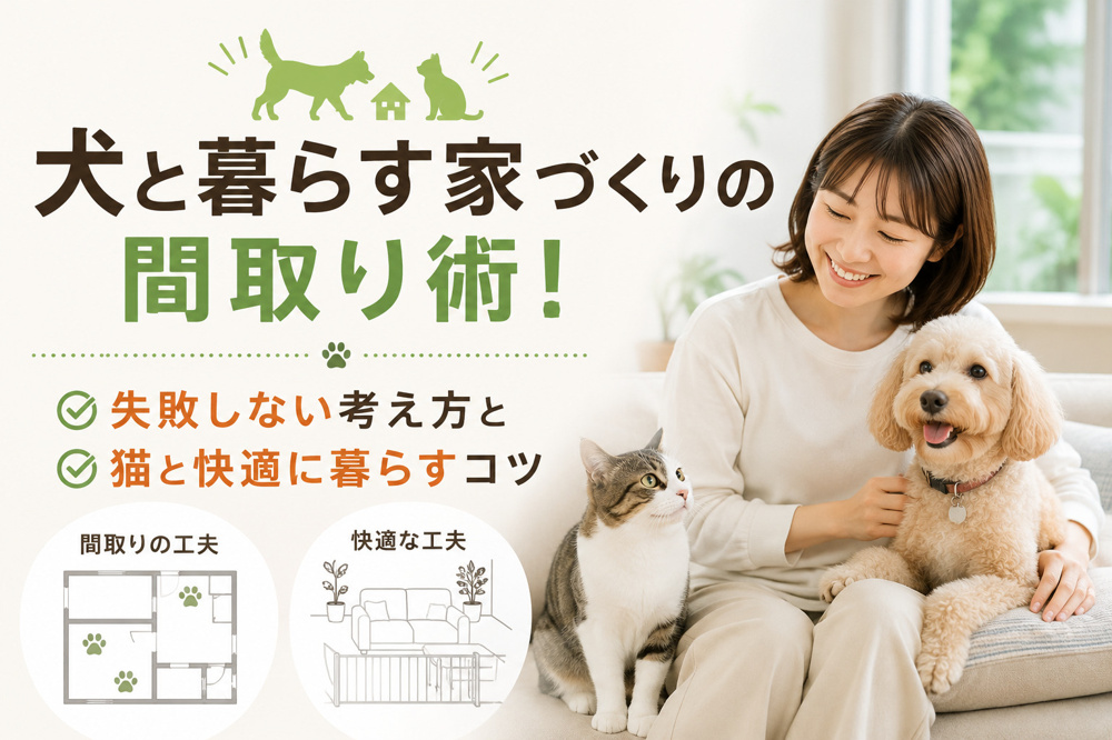 犬と暮らす家づくりの間取り術！失敗しない考え方と猫と快適に暮らすコツの画像
