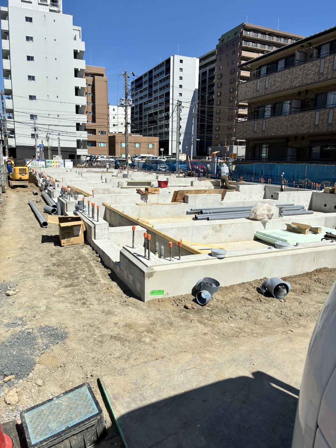 【建築進捗】西船橋駅徒歩5分！新築賃貸マンション・1階テナントの基礎工事が完了しました！の画像
