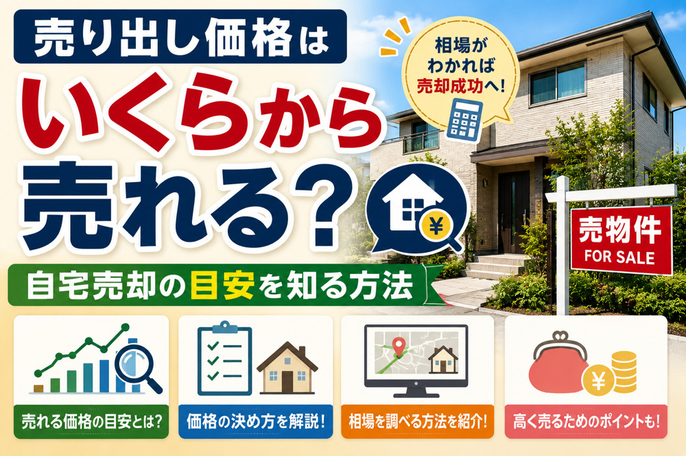 売り出し価格はいくらから売れる？自宅売却の目安を知る方法の画像