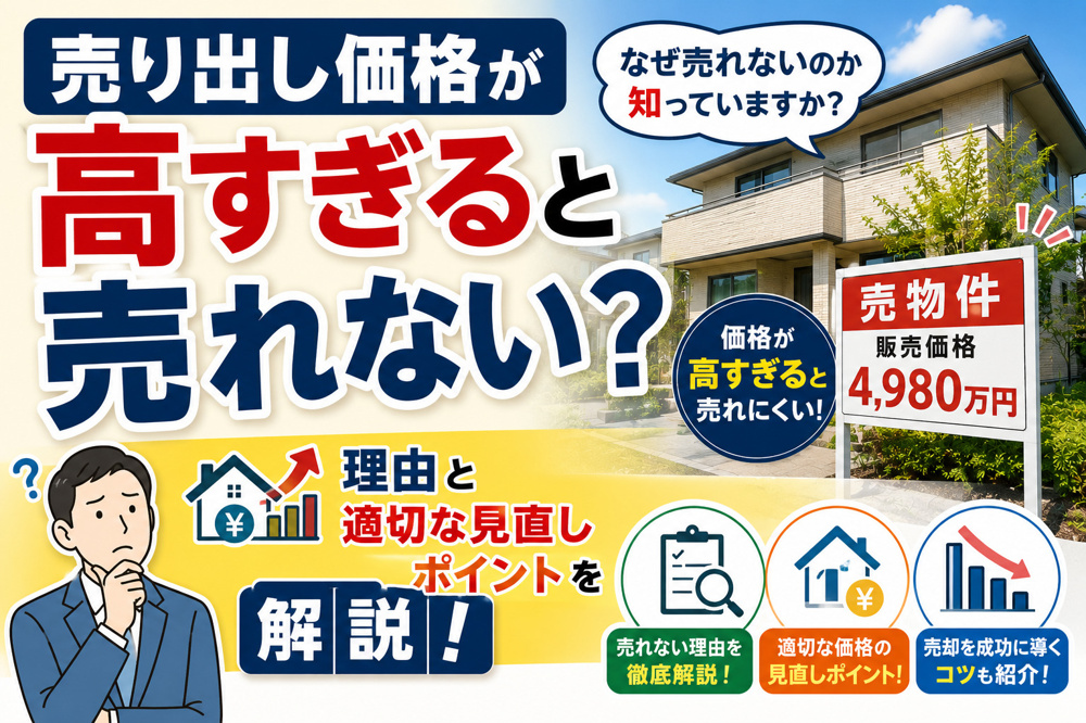 売り出し価格が高すぎると売れない？理由と適切な見直しポイントを解説の画像