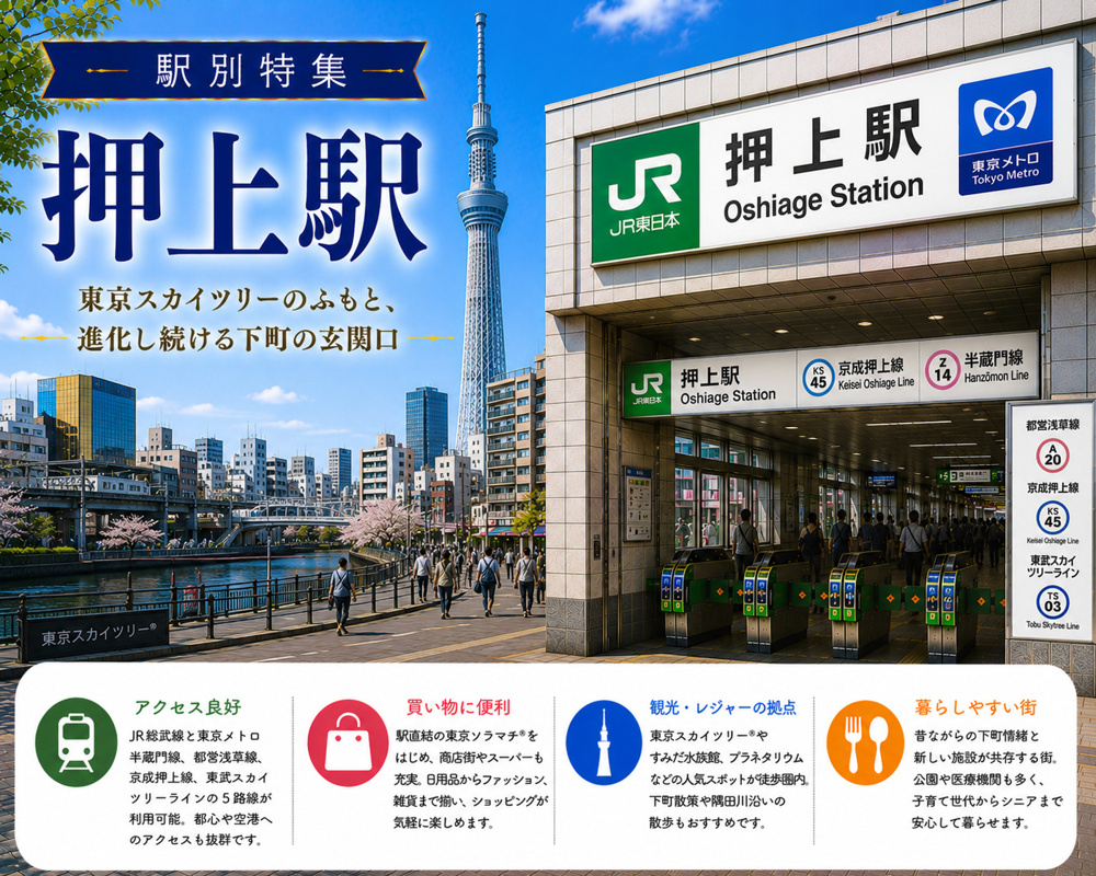 駅別特集｜押上駅は住みやすい？賃貸相場・治安・交通アクセスを不動産会社が解説の画像