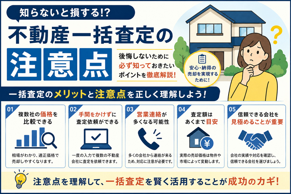 不動産一括査定の注意点 査定額だけで選ぶと失敗する理由を徹底解説の画像
