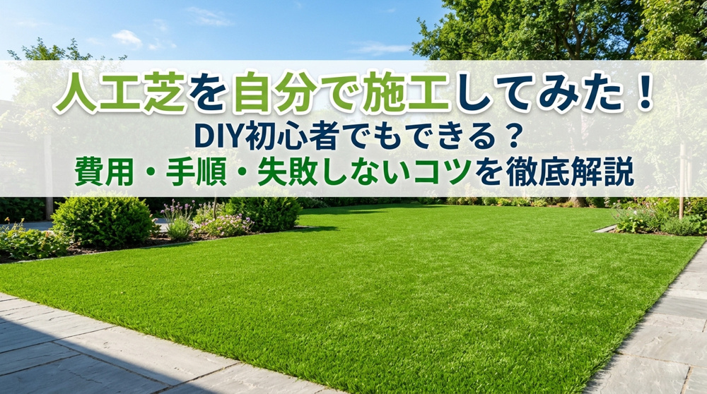 人工芝を自分で施工してみた！DIY初心者でもできる？費用・手順・失敗しないコツを徹底解説の画像