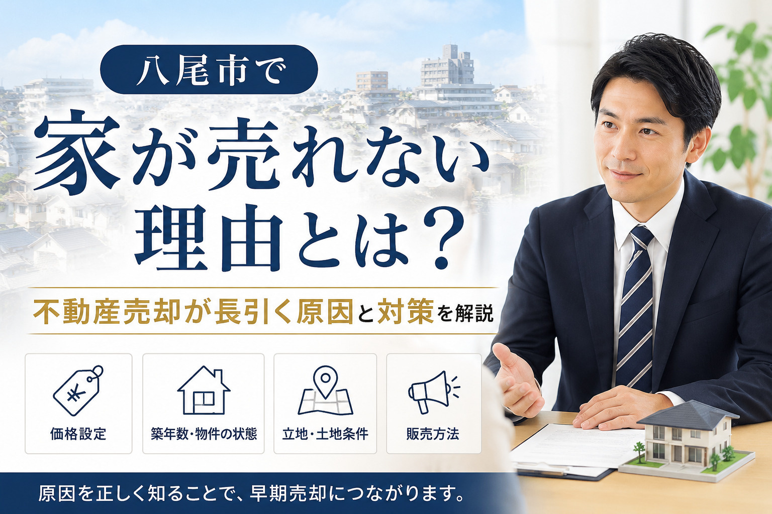 八尾市で家が売れない理由とは？不動産売却が長引く原因と対策を解説