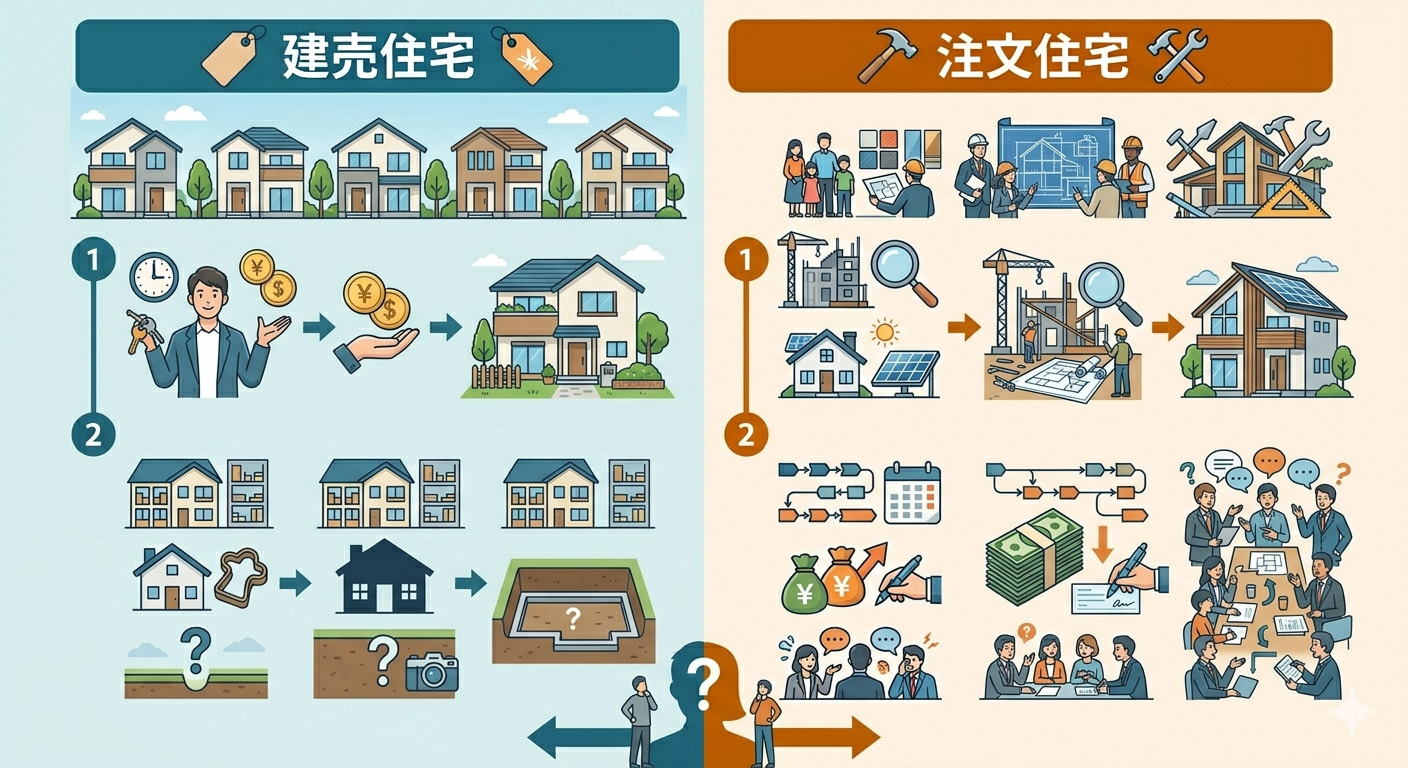 マイホーム選びで迷う人必見？注文住宅と建売の違いと後悔しない選び方の画像