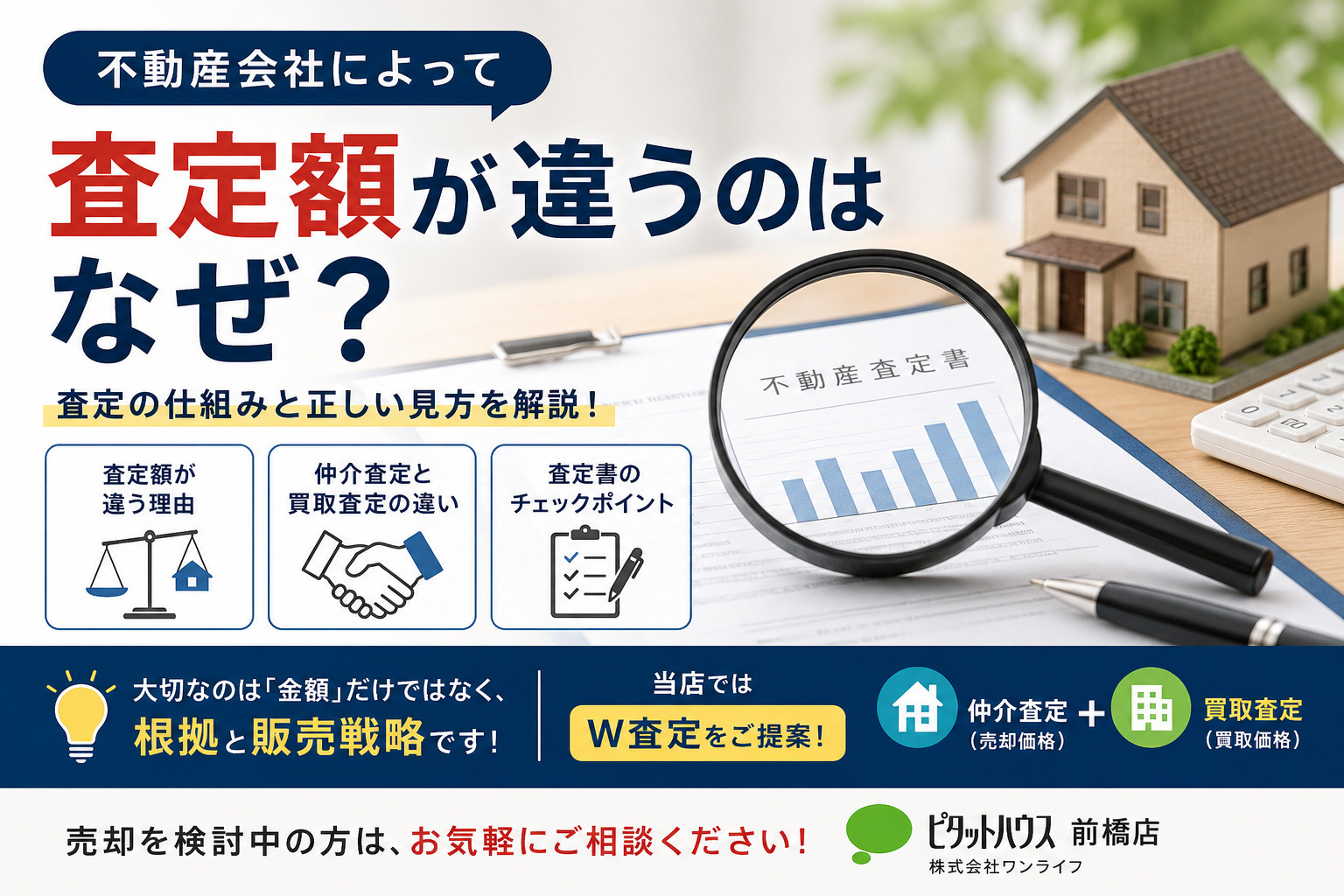 不動産会社によって査定額が違うのはなぜ？の画像