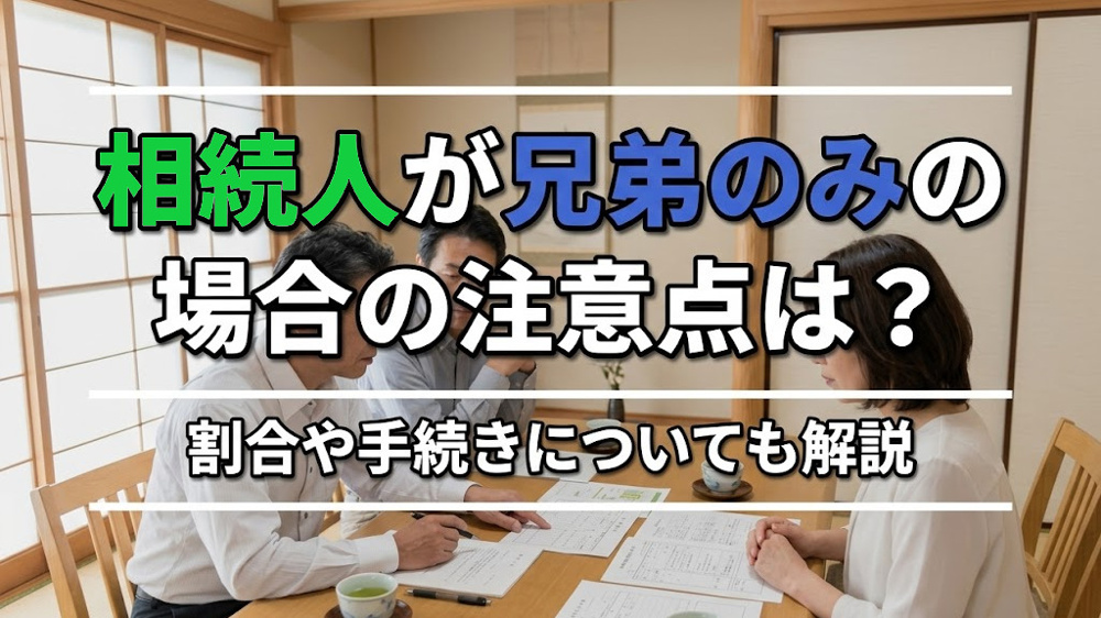 相続人が兄弟のみの場合の注意点は？割合や手続きについても解説の画像