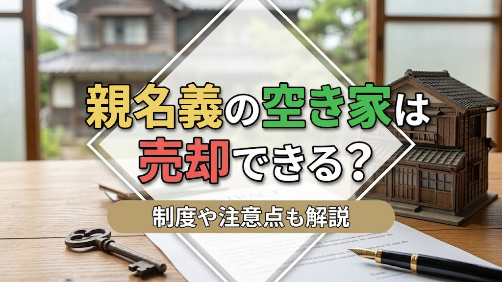 親名義の空き家は売却できる？制度や注意点も解説の画像