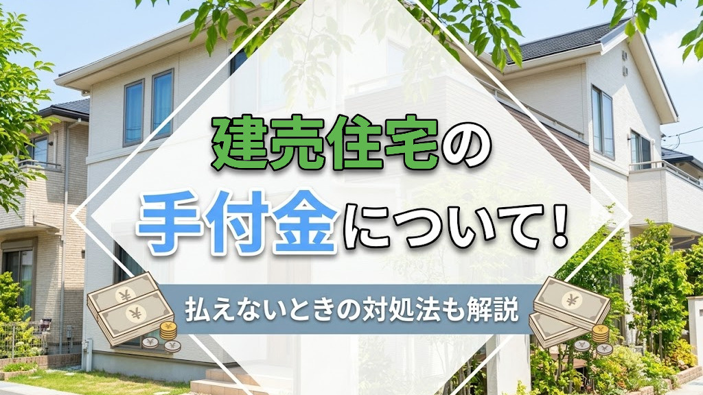 建売住宅の手付金について！払えないときの対処法も解説の画像