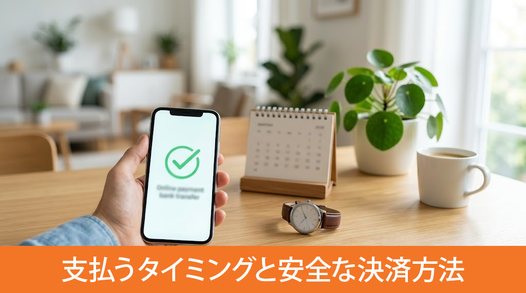 手付金を支払うタイミングと安全な決済方法