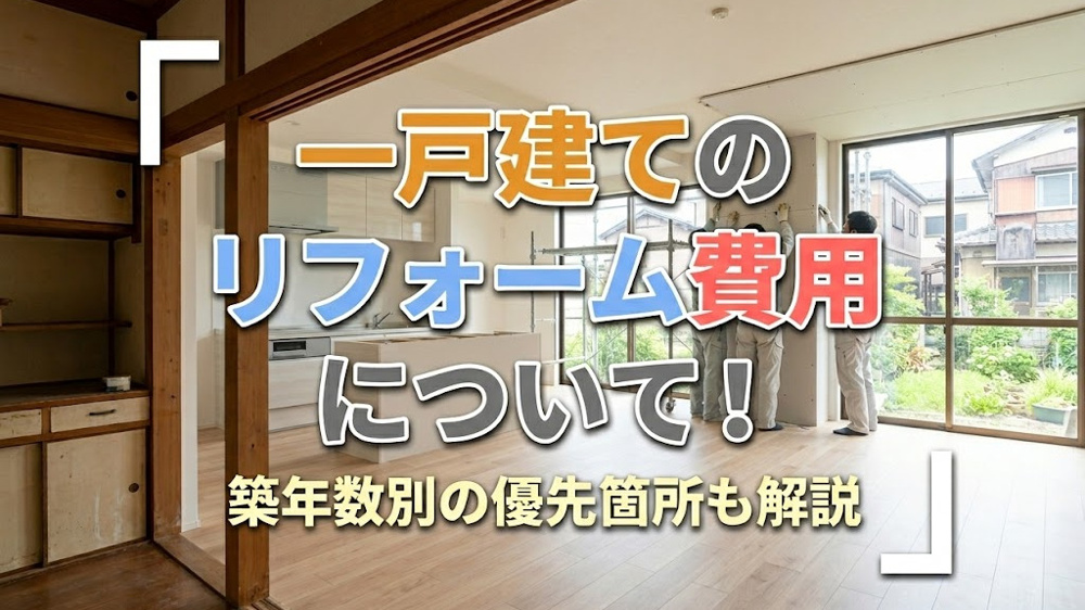 一戸建てのリフォーム費用について！築年数別の優先箇所も解説の画像