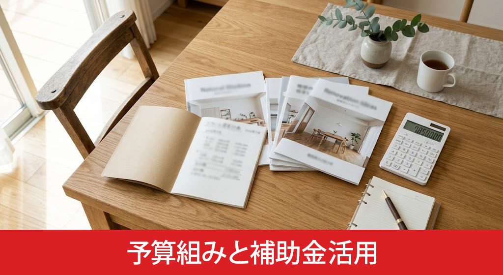 リフォーム費用を抑える予算組みと補助金活用