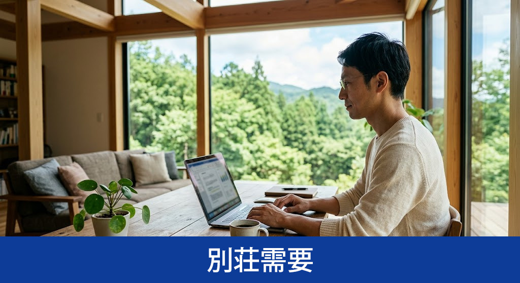 二拠点生活や遠隔勤務による別荘需要