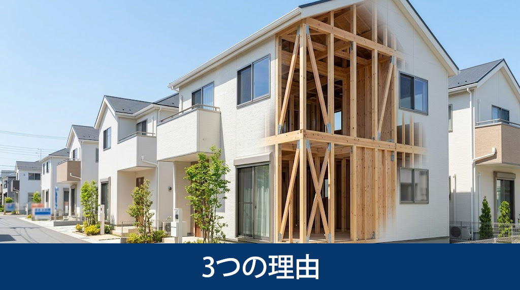 建売と注文で耐震性に差が出にくい3つの理由