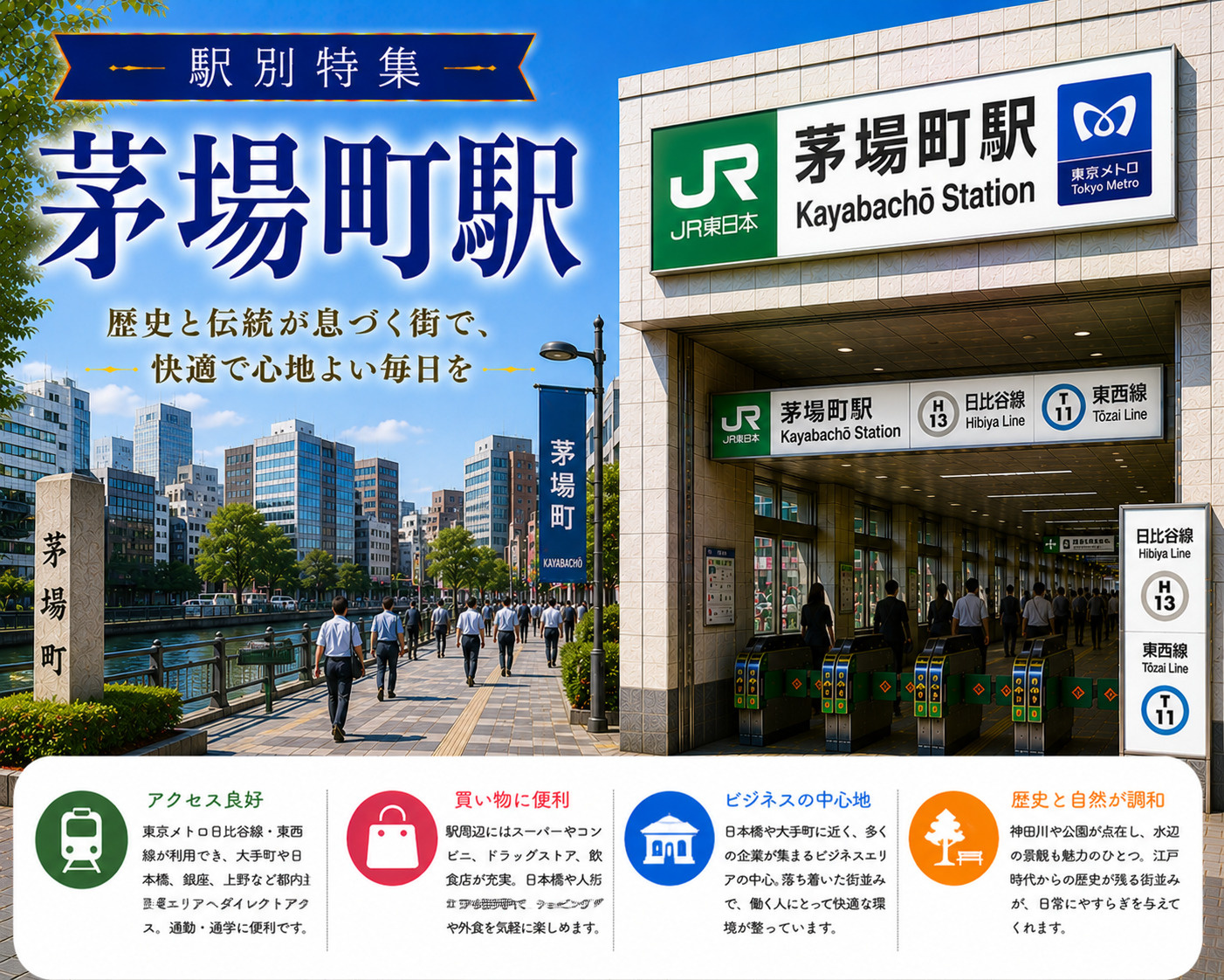 駅別特集｜茅場町駅は住みやすい？賃貸相場・治安・交通アクセスを不動産会社が解説の画像
