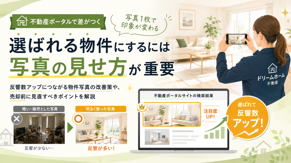 写真で損している家が、驚くほど多い現実と改善策【写真1枚で反響数が10倍変わる】の画像