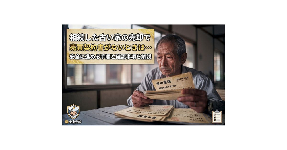 相続した古い家の売却で売買契約書がないときは？安全に進める手順と確認事項の画像