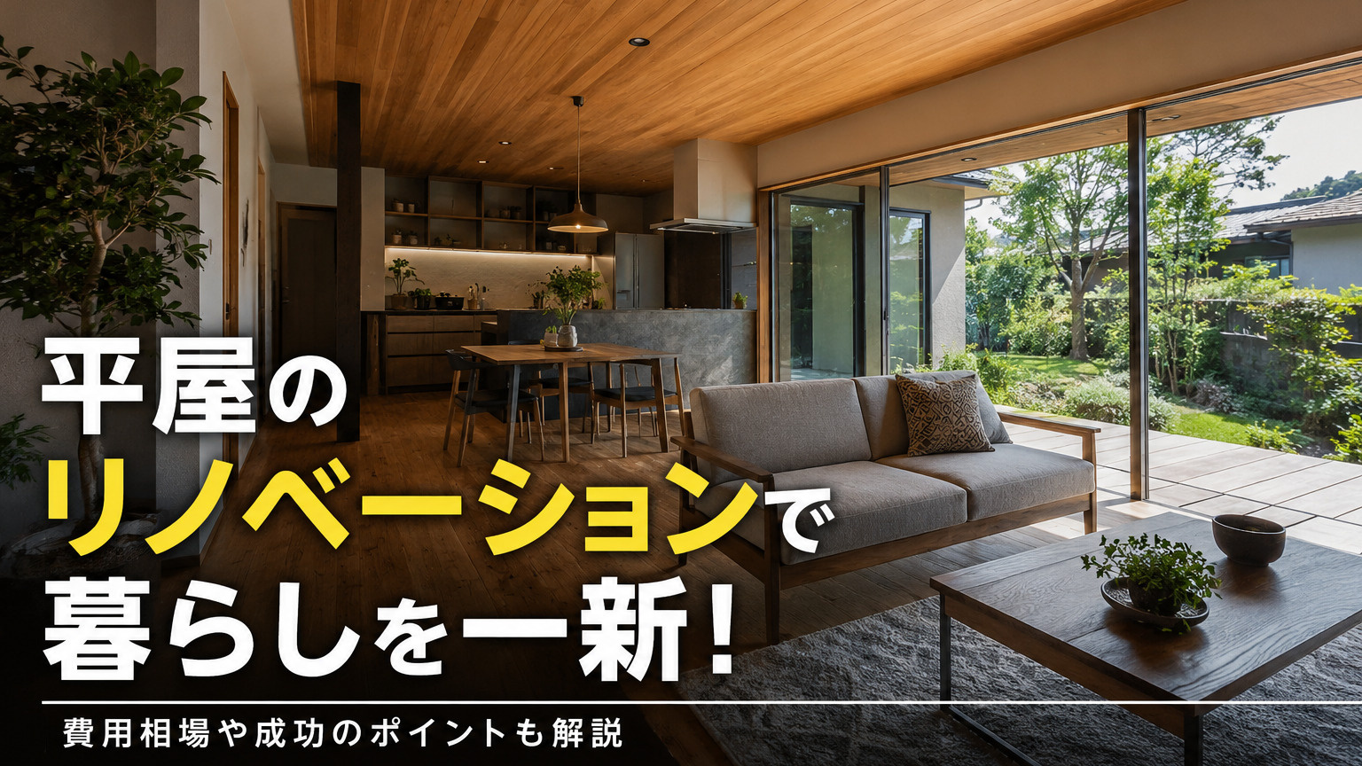 平屋のリノベーションで暮らしを一新！費用相場や成功のポイントも解説