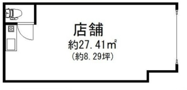十三エリアの角地１階路面店舗！約8.3坪！飲食店可能！の画像