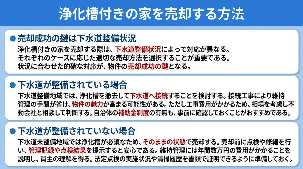 浄化槽付きの家を売却する方法