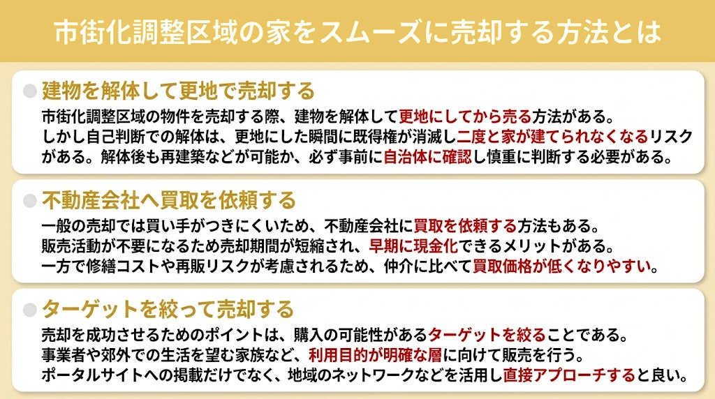 市街化調整区域の家をスムーズに売却する方法とは