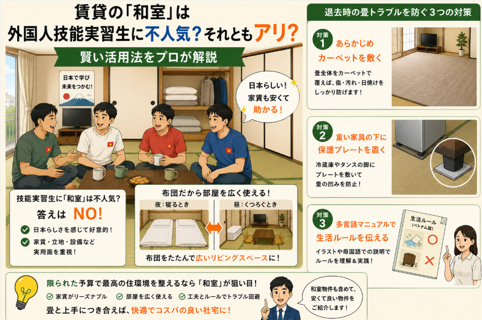 賃貸の「和室」は外国人実習生に不人気？それともアリ？賢い活用法をプロが解説の画像
