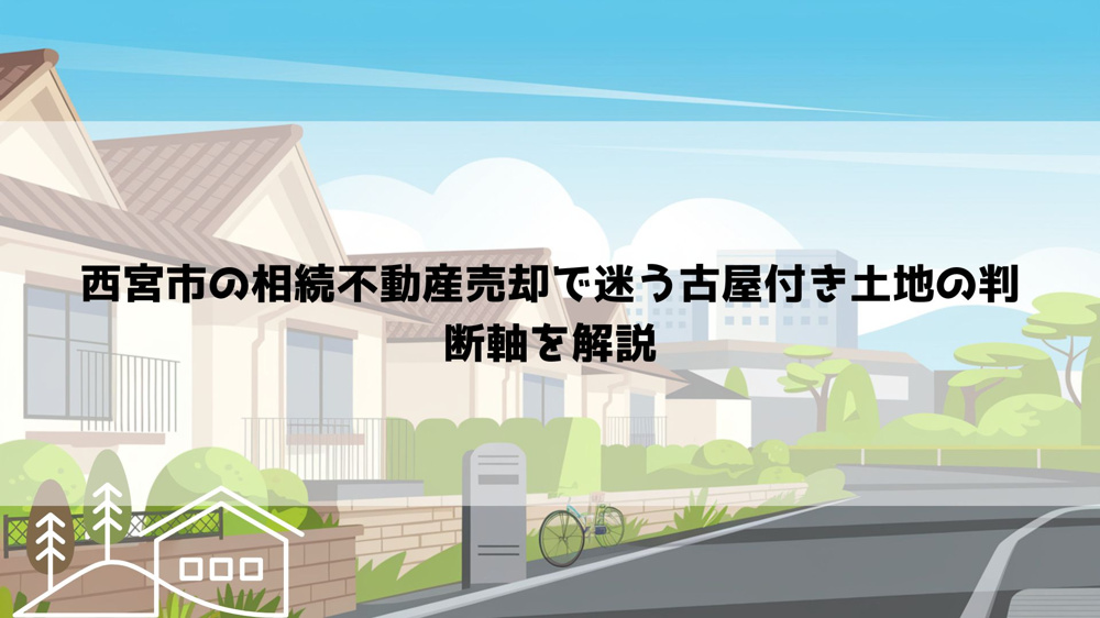 【2026年最新】西宮市の相続不動産売却で迷う古屋付き土地の判断軸を解説の画像