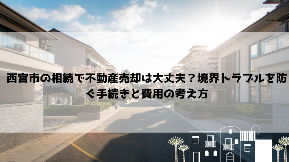 【2026年最新】西宮市の相続で不動産売却は大丈夫？境界トラブルを防ぐ手続きと費用の考え方の画像