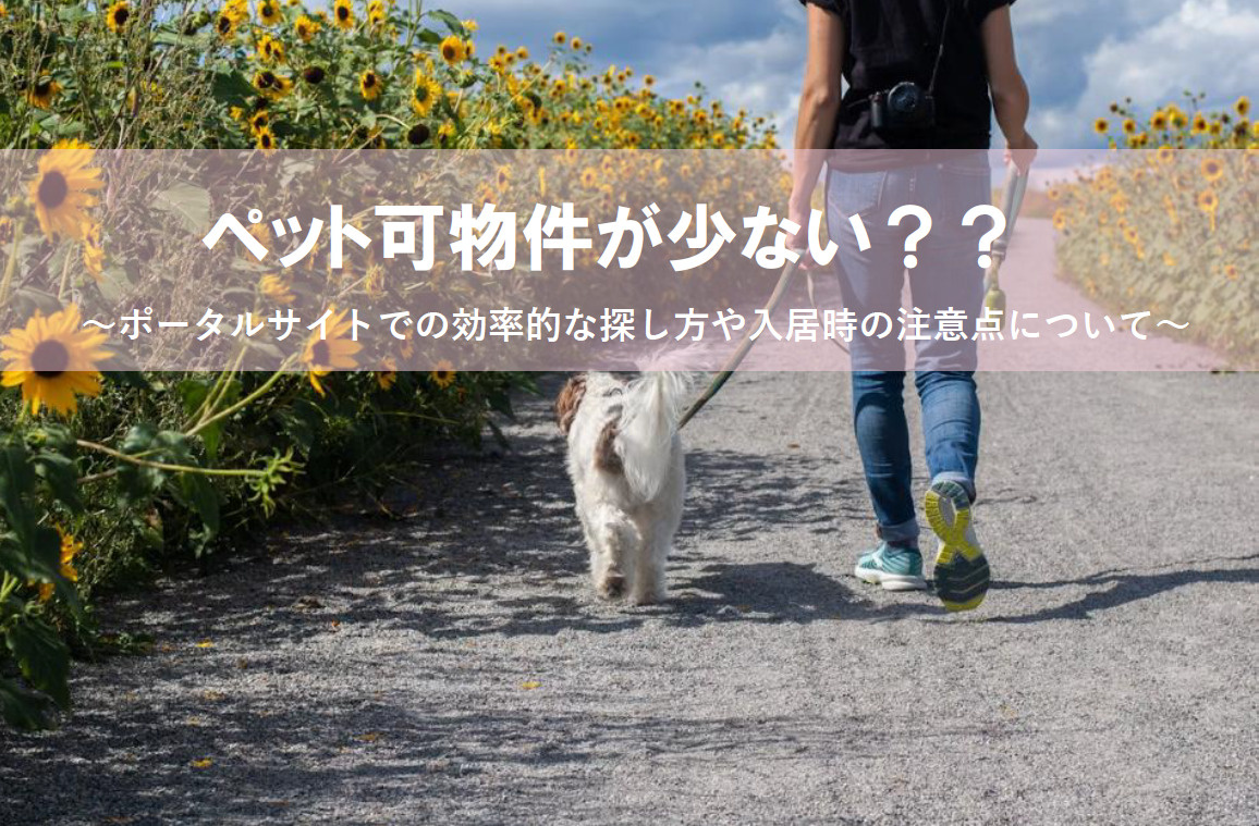 ペット可物件が少ない？？ポータルサイトでの効率的な探し方や入居時の注意点についての画像