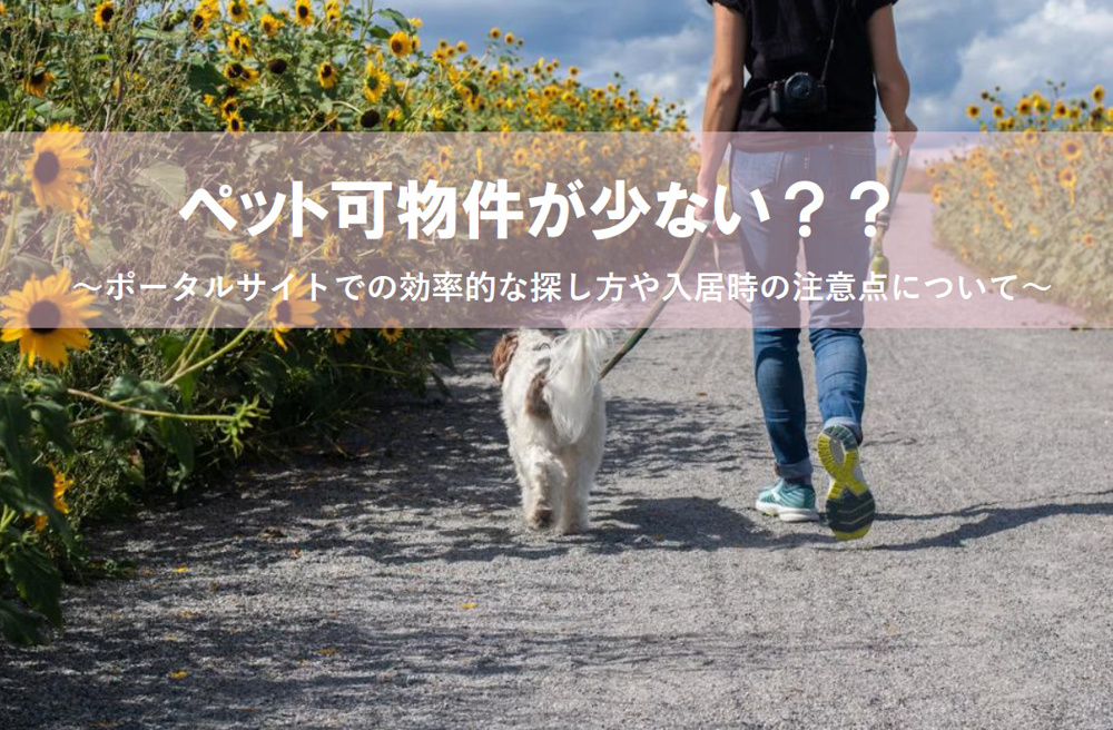 ペット可物件が少ない？？ポータルサイトでの効率的な探し方や入居時の注意点についての画像