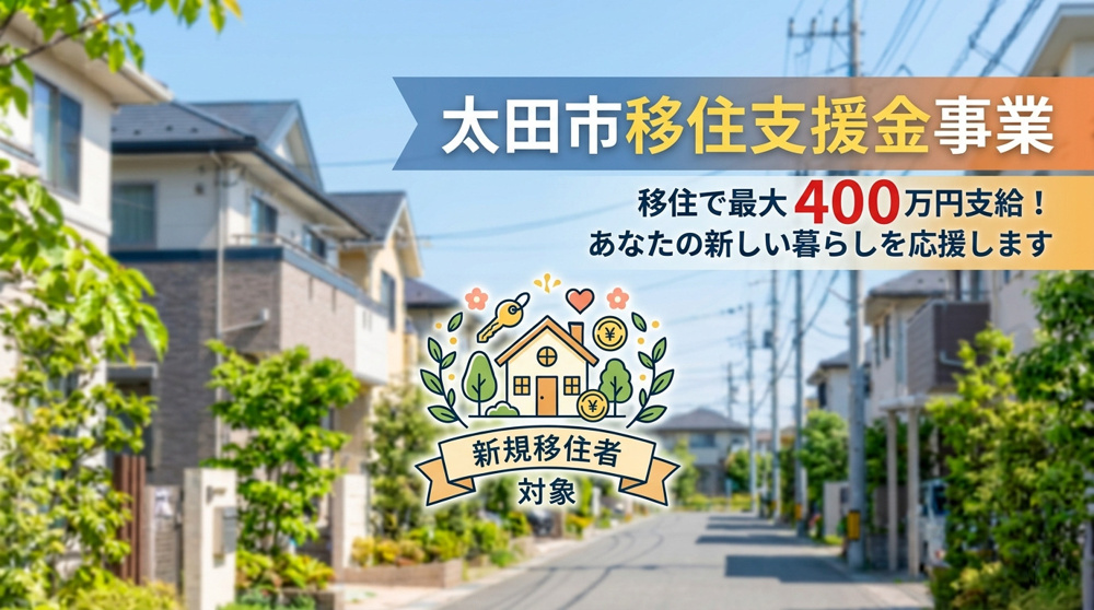 太田市で家を買うなら！移住支援金で最大400万円貰える条件の画像