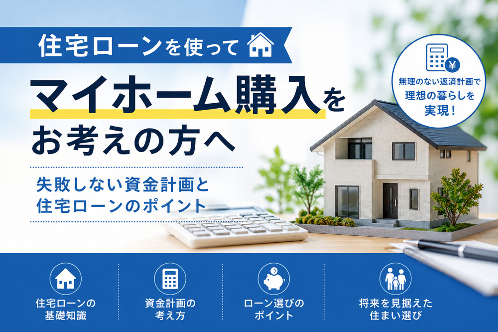 住宅ローンでマイホーム購入をお考えの方へ｜失敗しない資金計画と住宅ローンのポイントの画像