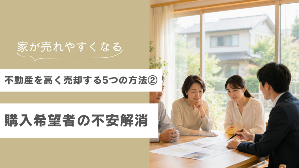 不動産を高く売却する5つの方法② 購入希望者の不安解消の画像