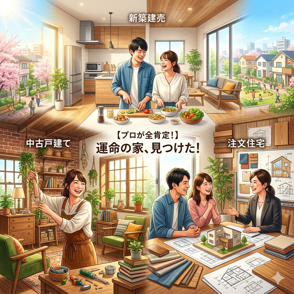 【プロの全肯定】新築・中古・注文住宅、どれが最強？不動産屋が教える「我が家が一番愛おしくなる」究極の選び方の画像