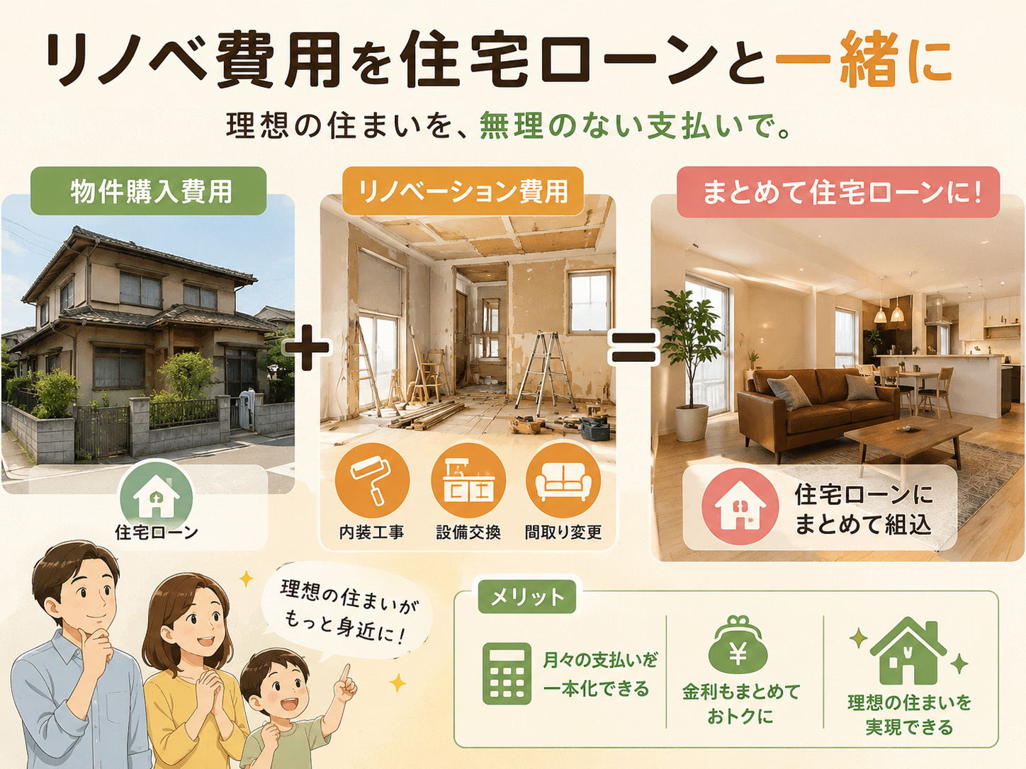 Vol.356  リノベ費用を住宅ローンに組み込む方法の画像