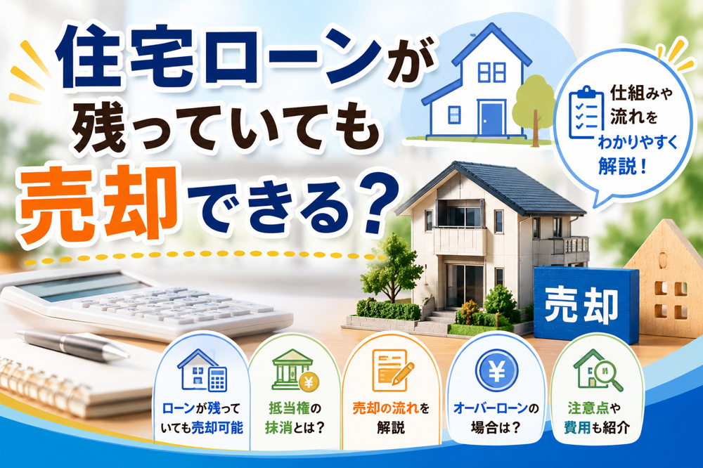 住宅ローンが残っていても売却できる？の画像